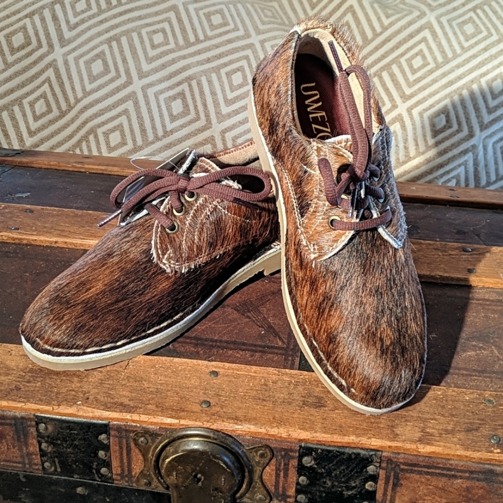 Natural hide oxfords brindle 8